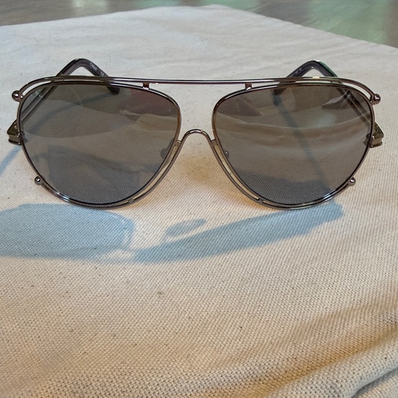 CHLOE Isadora Aviator Sunglasses in Silver EUC - Picture 10 of 11